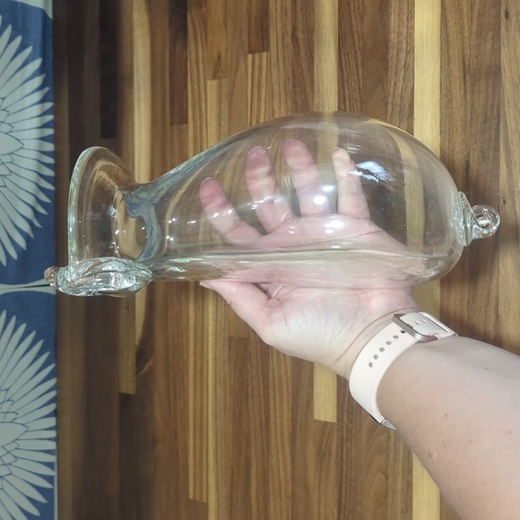 Handmade glass wall mounted aquarium or vase with hook - Picture 5 of 7